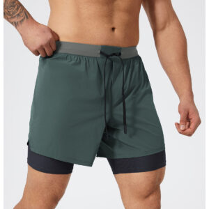 Athletic Double-Layer Running Shorts Manufacturers 丨Sportswear Open Pocket Shorts factory