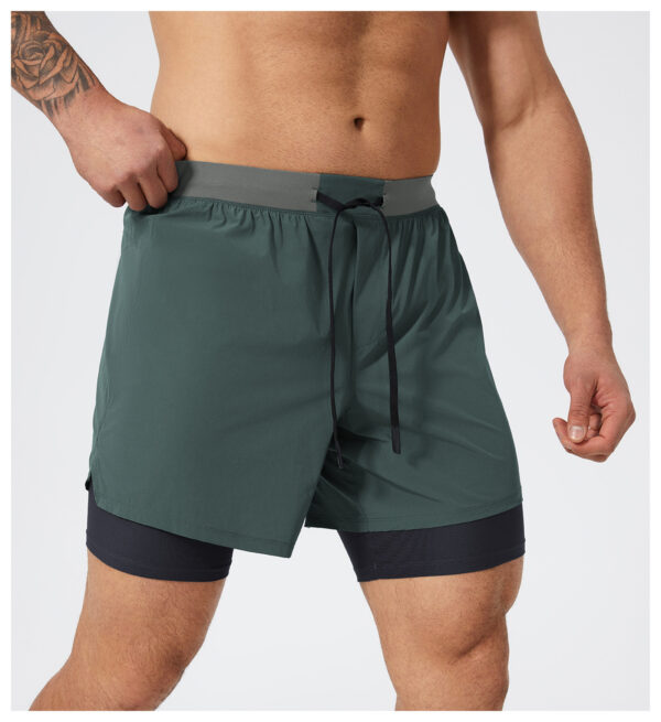 Athletic Double-Layer Running Shorts Manufacturers 丨Sportswear Open Pocket Shorts factory