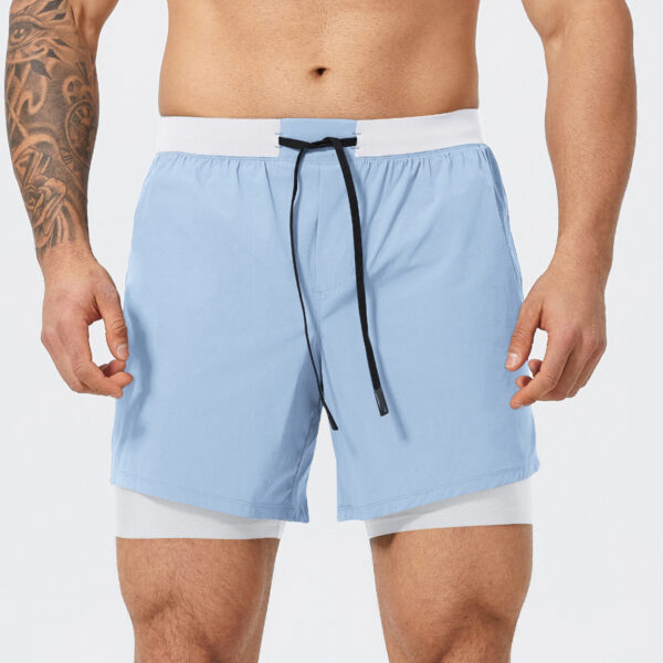 Athletic Double-Layer Running Shorts Manufacturers 丨Sportswear Open Pocket Shorts factory - Image 4