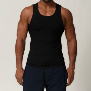 Custom Men Gym Ribbed Tank Top Manufacturers丨 Running Compression Athletic Stringer factory