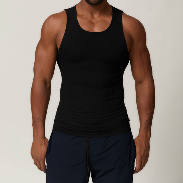 Custom Men Gym Ribbed Tank Top Manufacturers丨 Running Compression Athletic Stringer factory