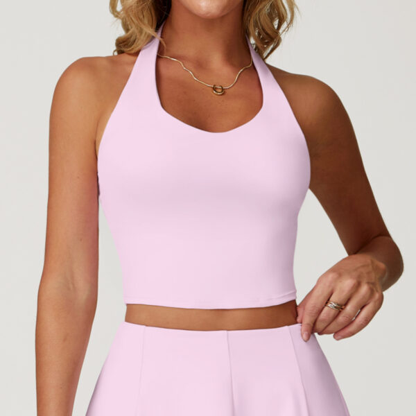 Custom Sexy Fitness Exercise Solid Color High Impact Yoga Sports Bra - Image 3