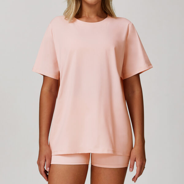 Loose Short Yoga Top Wear Manufacturer | Fitness Short Sleeve Yoga Blouse Shirts Sports Top - Image 5