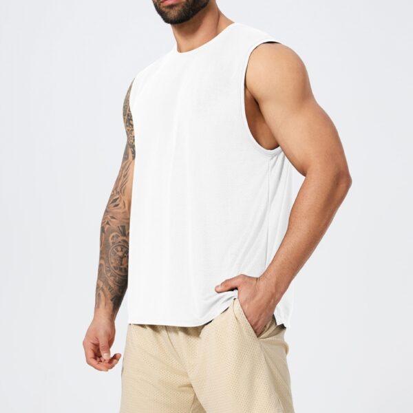 Custom Men's Cotton Tank Top Manufacturers丨 Gym Compression Athletic Stringer factory - Image 2