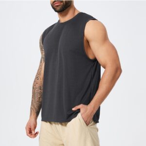 Custom Men's Cotton Tank Top Manufacturers丨 Gym Compression Athletic Stringer factory