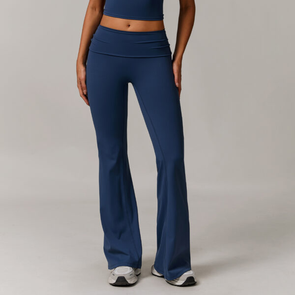 No Front Gym Bell-Bottom Pants Manufacturer | Dance fitness Stretchy Yoga Flare Pants suppliers - Image 2