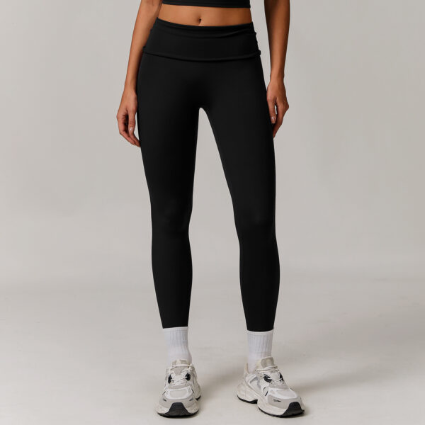 Wholesale Nylon Yoga Pants Manufacturer | Bonded High Rise Compressive Gym Leggings Factory - Image 3