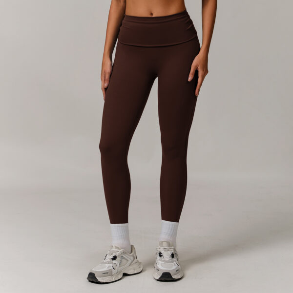 Wholesale Nylon Yoga Pants Manufacturer | Bonded High Rise Compressive Gym Leggings Factory - Image 4