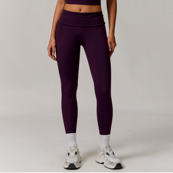 Wholesale Nylon Yoga Pants Manufacturer | Bonded High Rise Compressive Gym Leggings Factory - Image 5