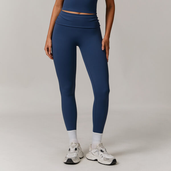 Wholesale Nylon Yoga Pants Manufacturer | Bonded High Rise Compressive Gym Leggings Factory - Image 7