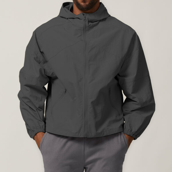 Windproof Water-Resistant Hooded Outdoor Jacket for Hiking, Camping, City Walking - Image 2