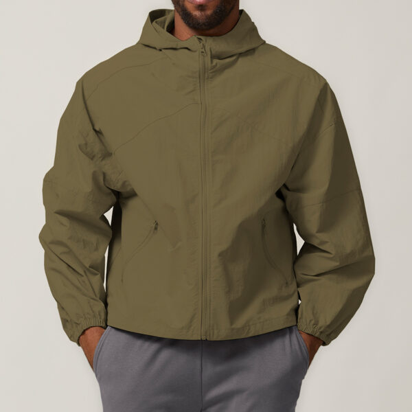 Windproof Water-Resistant Hooded Outdoor Jacket for Hiking, Camping, City Walking - Image 4