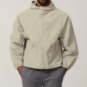 Windproof Water-Resistant Hooded Outdoor Jacket for Hiking, Camping, City Walking